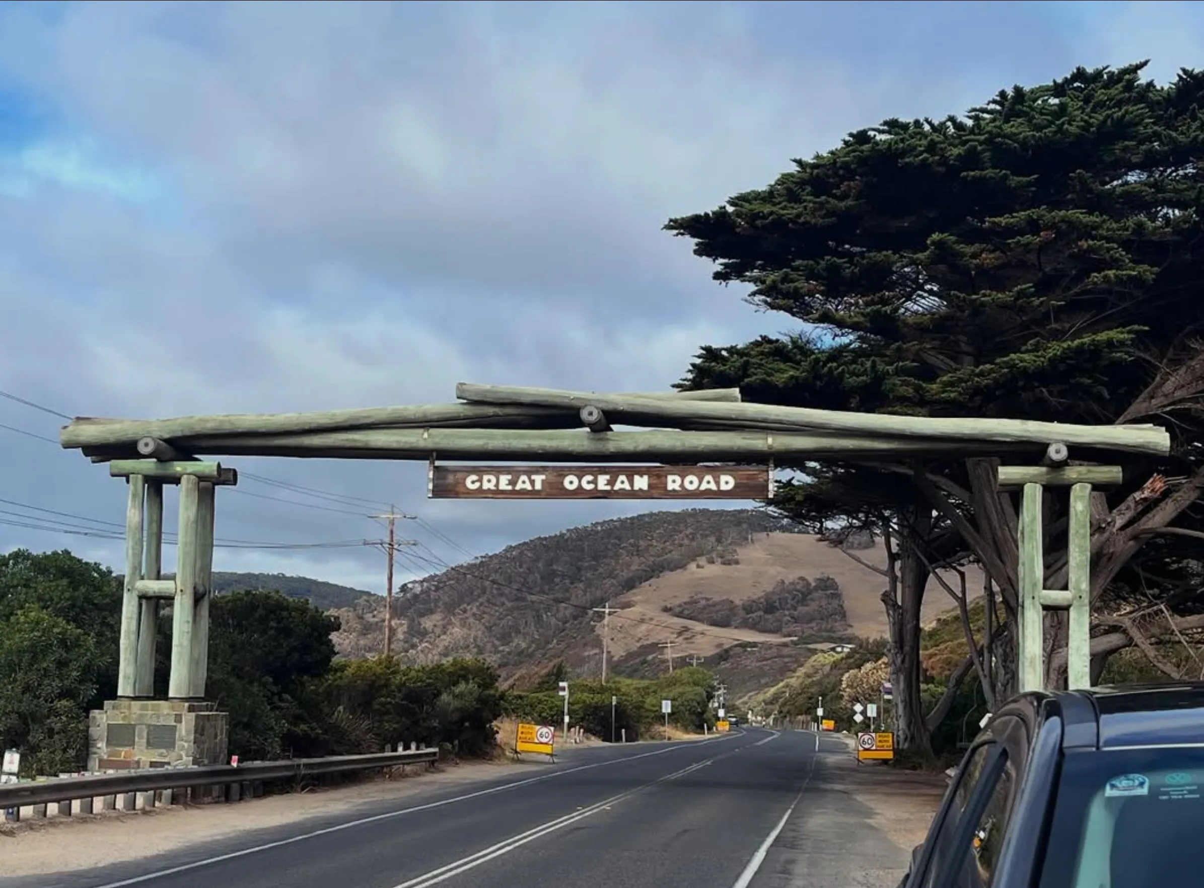 Car on the Great Ocean Road